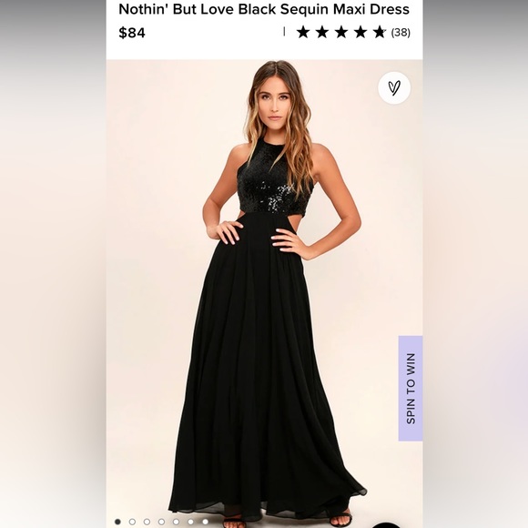 Lulu’s Nothin' But Love Black Sequin Maxi Dress in Black - Picture 5 of 14